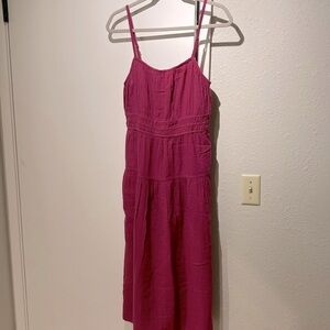 Cotton gauze midi dress